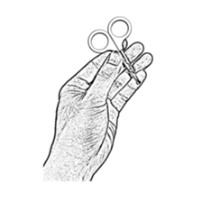 Hand no letter version of the drawing sticker #1829401