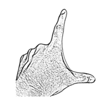 Hand no letter version of the drawing sticker #1829402