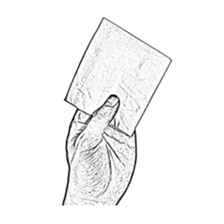 Hand no letter version of the drawing sticker #1829403