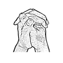 Hand no letter version of the drawing sticker #1829405