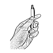 Hand no letter version of the drawing sticker #1829406