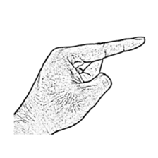 Hand no letter version of the drawing sticker #1829407