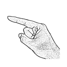 Hand no letter version of the drawing sticker #1829408