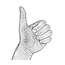 Hand no letter version of the drawing sticker #1829409