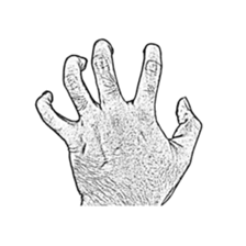 Hand no letter version of the drawing sticker #1829410