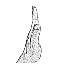 Hand no letter version of the drawing sticker #1829413