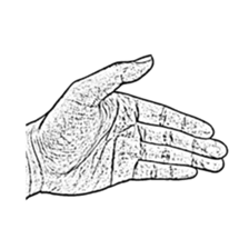 Hand no letter version of the drawing sticker #1829414