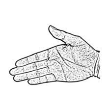 Hand no letter version of the drawing sticker #1829415