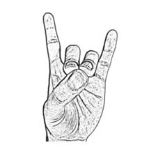 Hand no letter version of the drawing sticker #1829416