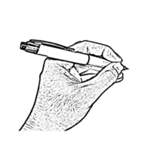 Hand no letter version of the drawing sticker #1829422