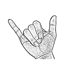 Hand no letter version of the drawing sticker #1829424