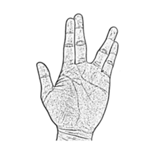 Hand no letter version of the drawing sticker #1829425