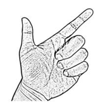 Hand no letter version of the drawing sticker #1829427