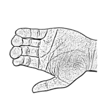 Hand no letter version of the drawing sticker #1829429