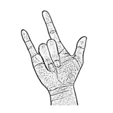 Hand no letter version of the drawing sticker #1829430