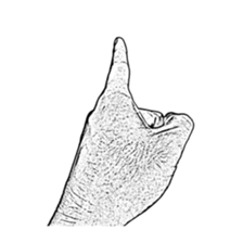 Hand no letter version of the drawing sticker #1829431