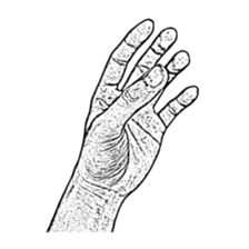 Hand no letter version of the drawing sticker #1829432