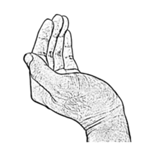 Hand no letter version of the drawing sticker #1829435