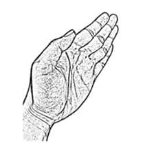 Hand no letter version of the drawing sticker #1829437