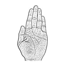 Hand no letter version of the drawing sticker #1829440