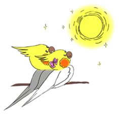 Cockatiel Cotton Candy & Jin's Daily - 2 sticker #1830364