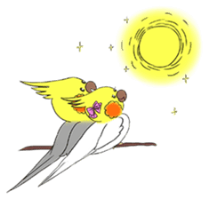Cockatiel Cotton Candy & Jin's Daily - 2 sticker #1830364