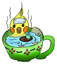 Cockatiel Cotton Candy & Jin's Daily - 2 sticker #1830390