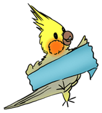 Cockatiel Cotton Candy & Jin's Daily - 2 sticker #1830398