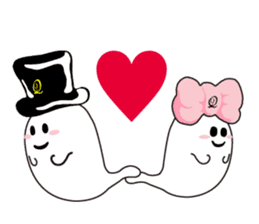 The daily life of charming Q-pot.Ghosts! sticker #1831188