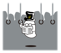 The daily life of charming Q-pot.Ghosts! sticker #1831190