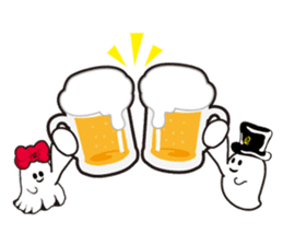 The daily life of charming Q-pot.Ghosts! sticker #1831194