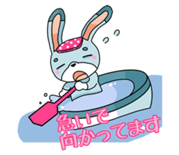 Rabbit in bowl sticker #1833046