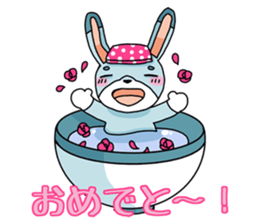 Rabbit in bowl sticker #1833048