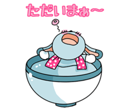 Rabbit in bowl sticker #1833055