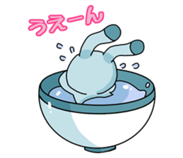Rabbit in bowl sticker #1833060