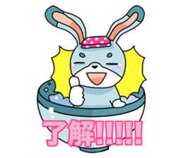 Rabbit in bowl sticker #1833067