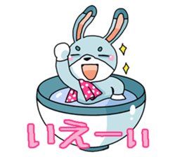 Rabbit in bowl sticker #1833071