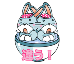 Rabbit in bowl sticker #1833073
