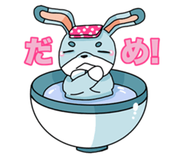 Rabbit in bowl sticker #1833074