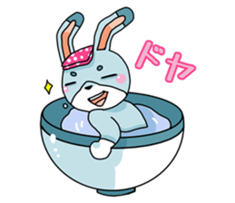 Rabbit in bowl sticker #1833075