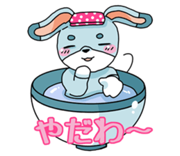Rabbit in bowl sticker #1833076