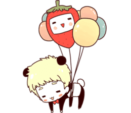 Mr.Panda & Miss Strawberry sticker #1834742