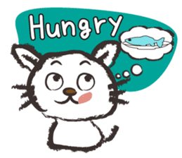 Brush cat.(English version) sticker #1835966