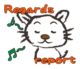 Brush cat.(English version) sticker #1835971