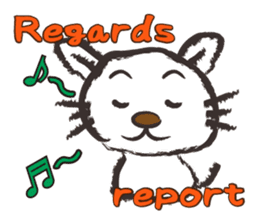 Brush cat.(English version) sticker #1835971