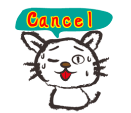 Brush cat.(English version) sticker #1835975