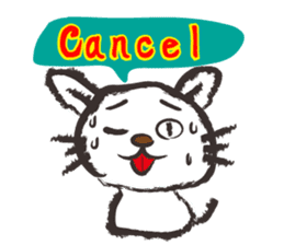Brush cat.(English version) sticker #1835975
