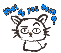 Brush cat.(English version) sticker #1835984