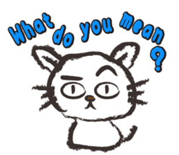Brush cat.(English version) sticker #1835984