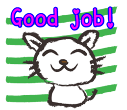 Brush cat.(English version) sticker #1835985